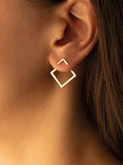 Vibemartini Square Geometric Stud Earrings
