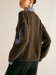 Vibemartini 2 in 1 Ribbed Cutout Sweater
