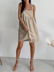 Vibemartini Levanzo Tied Shoulder Short Dress