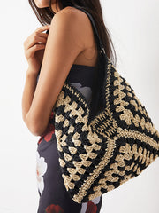 Vibemartini Vintage Crochet Macrame Shoulder Bag