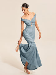 Vibemartini Off-Shoulder Ruffle Detail Dress