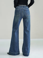 Vibemartini Mid-Waist Bootcut Denim Jeans Without Belt