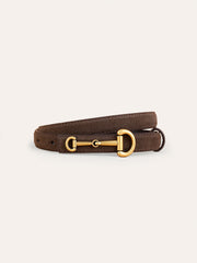 Vibemartini Horsebit Buckle Suede Effect Thin Belt