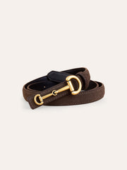 Vibemartini Horsebit Buckle Suede Effect Thin Belt