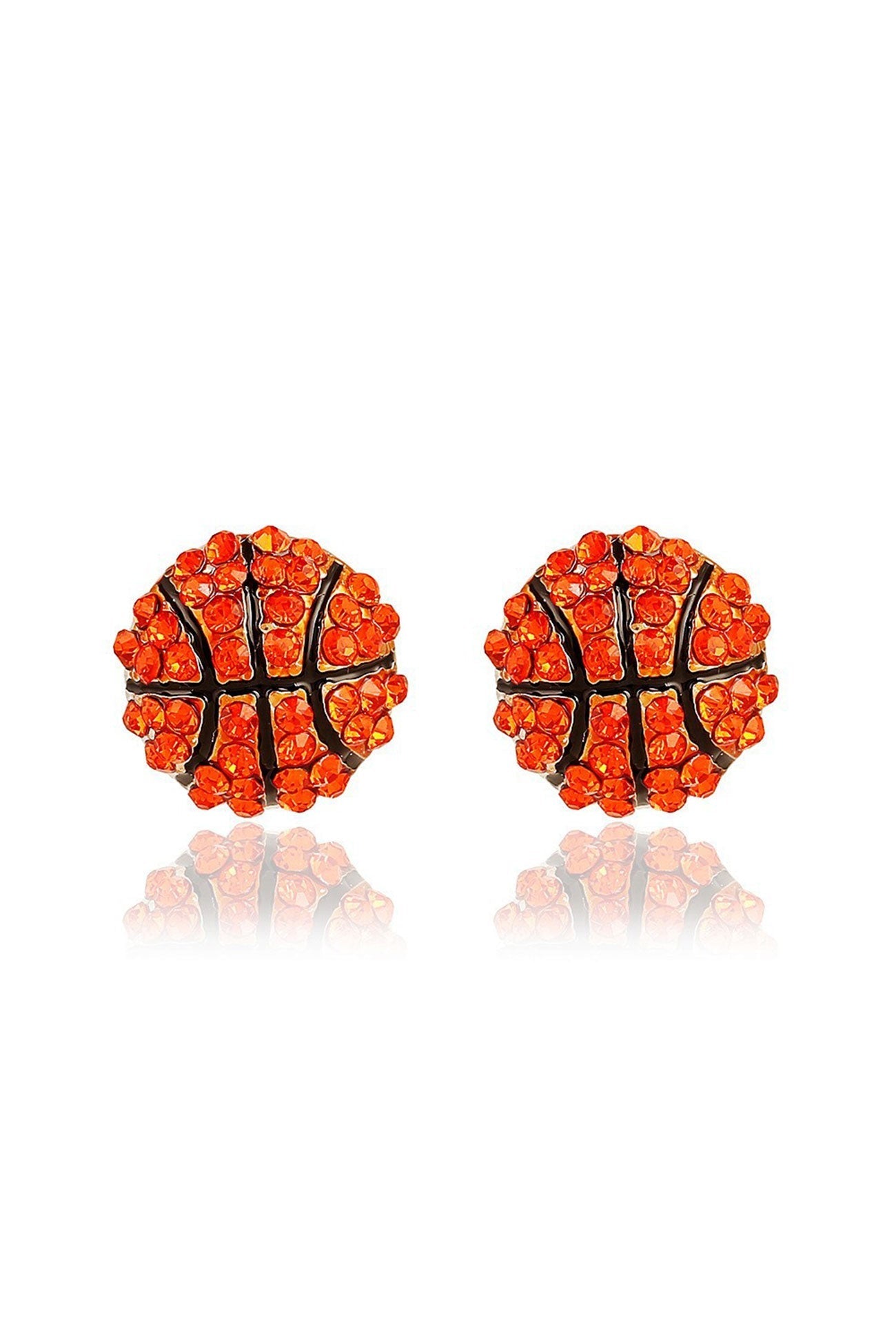 Basketball Baseball Football Diamond Stud Earrings