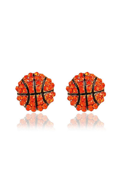 Basketball Baseball Football Diamond Stud Earrings