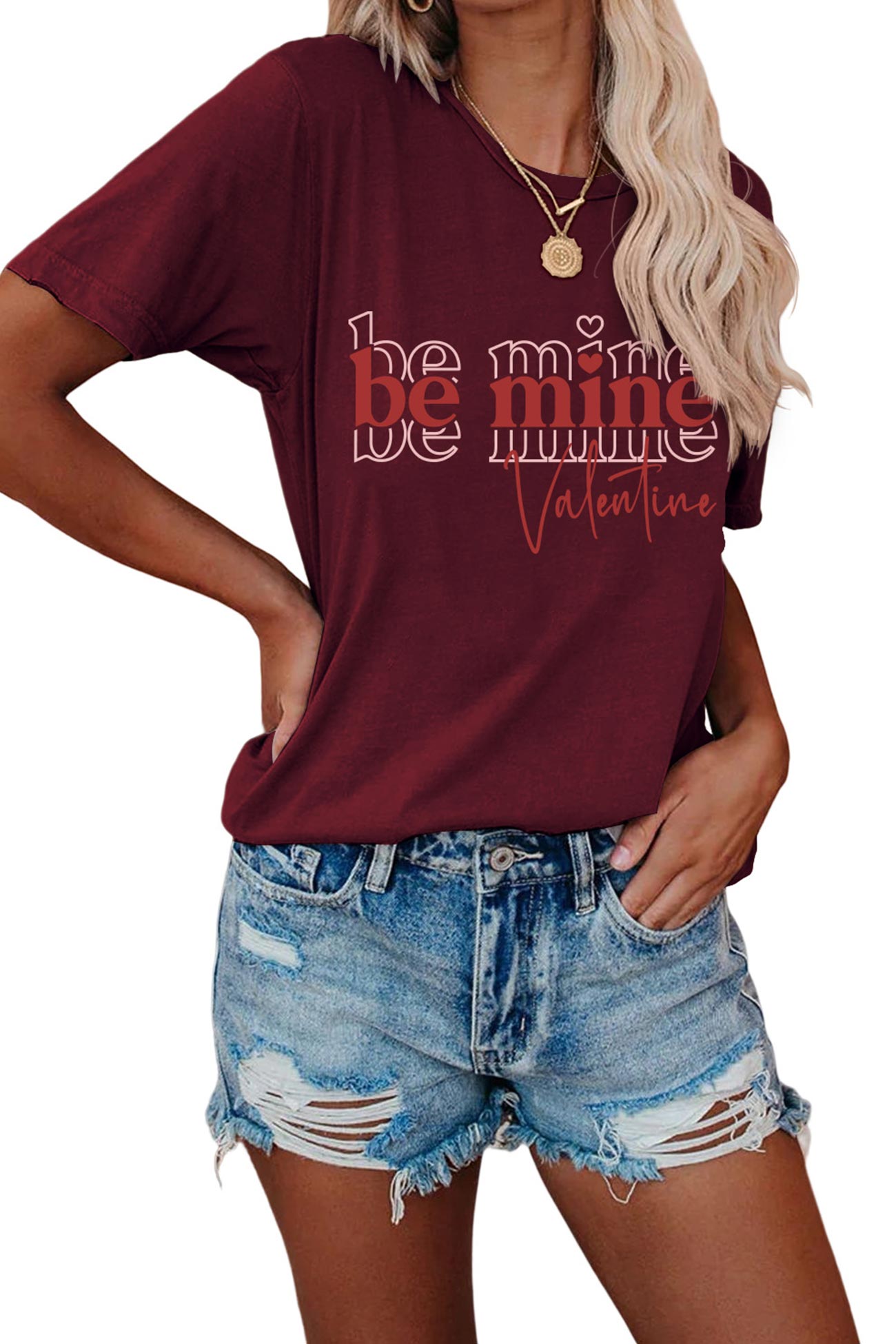 Be Mine Letter Graphic T-shirt