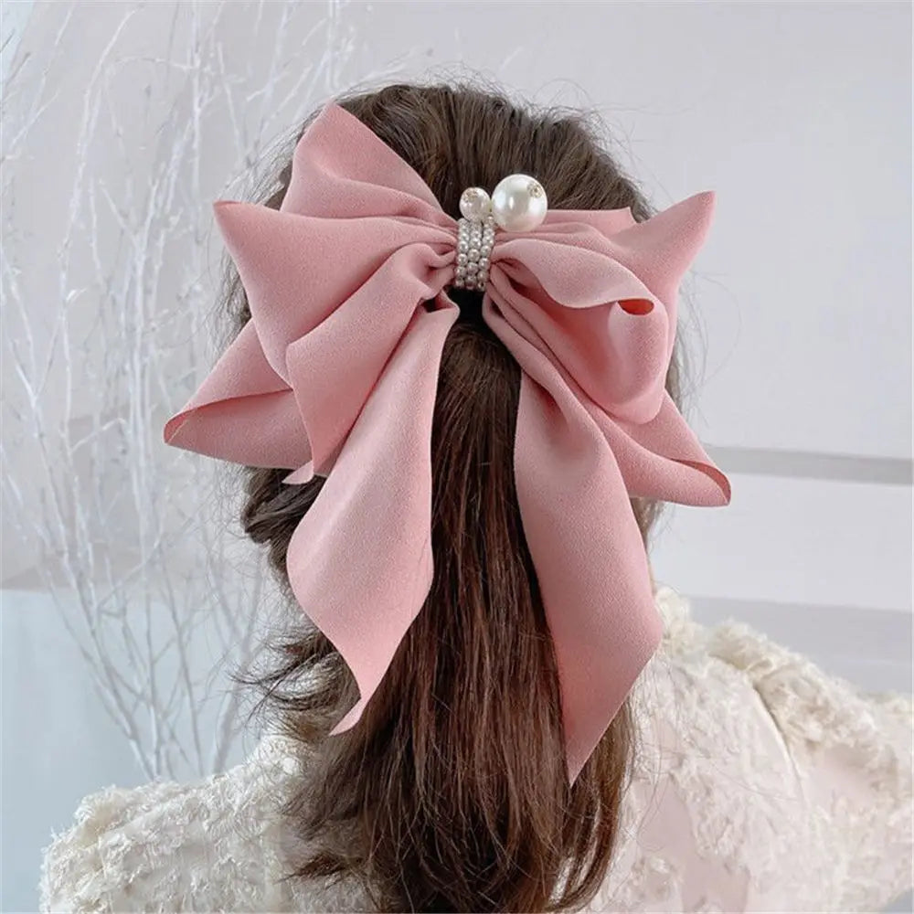 Ribbon Bowknot Ponytail Hair Accessory - Spring Fashion Christmas Accessories-L