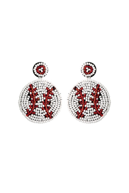 Bohemia Baseball Beaded Earrings