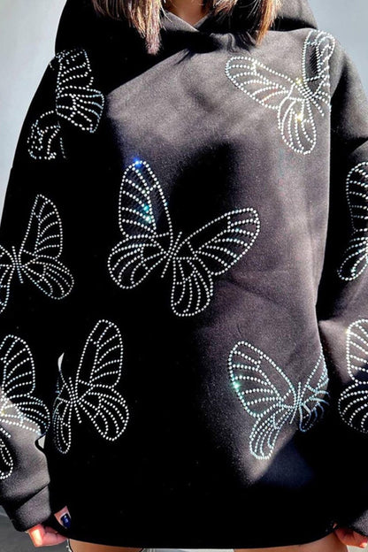 Butterfly Hot Drilling Hoodie