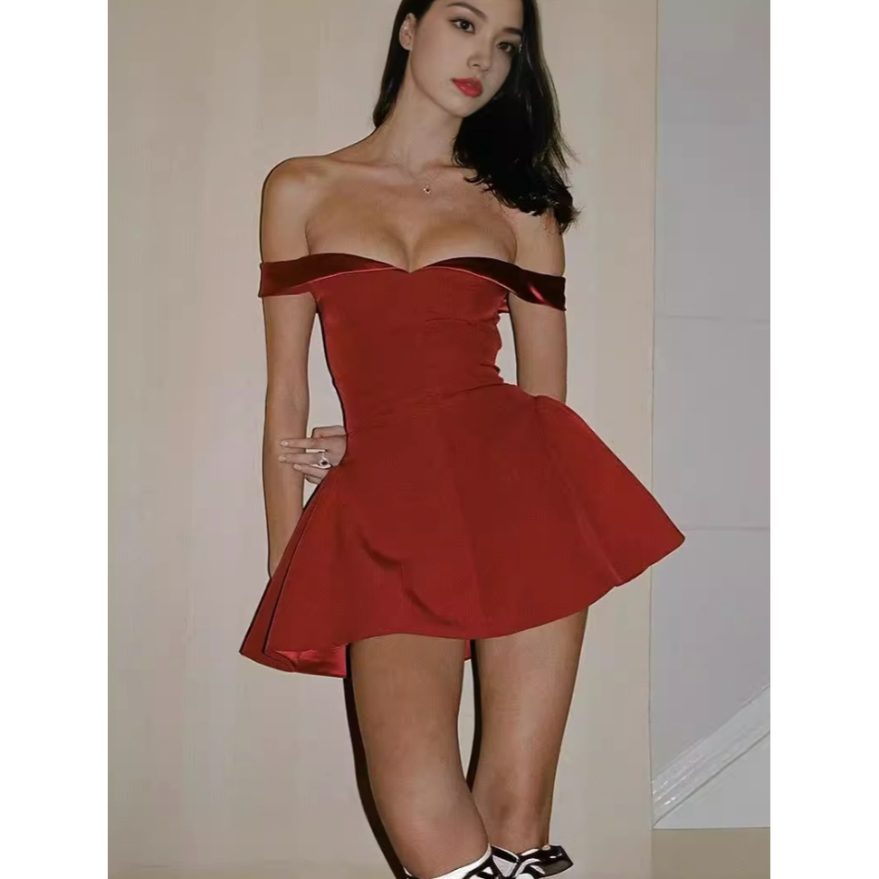 Tube Top Slim A-line Dress