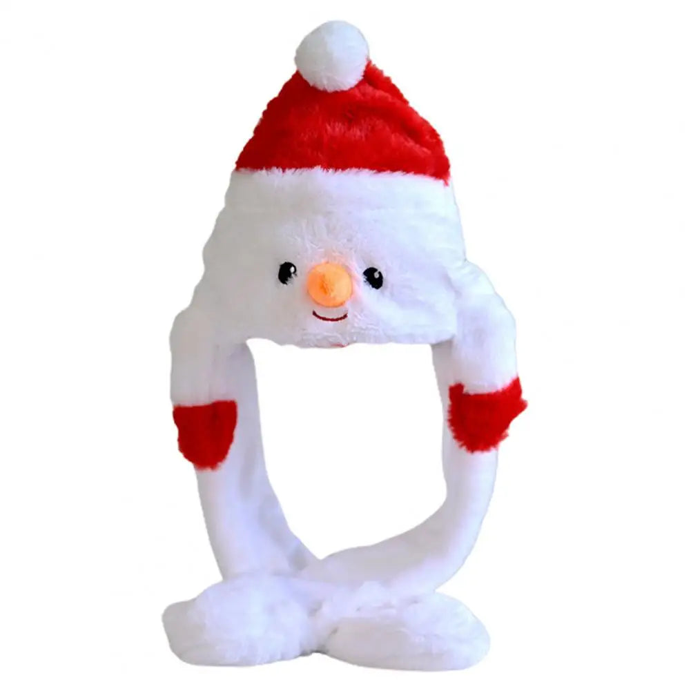 Jumping Santa Claus Elk Snowman Snowflake Cosplay Hat C Hat-L