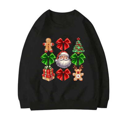 Coquette Christmas Santa Sweatshirt - Holiday Hoodie Black 3 / S Hoodies-L