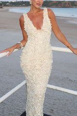 Floral Backless Maxi Dress