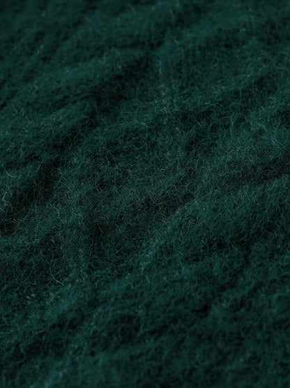 Casual Comfortable Round Neck Red Knitted Christmas Sweater For Women Sweaters-L