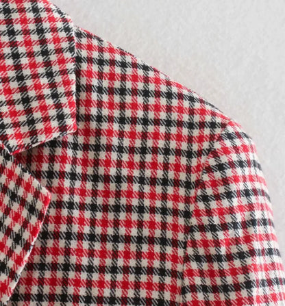 Fall women blazer jacket ladies tops office wear women korean plaid blazer vintage orange long blazer coat streetwear