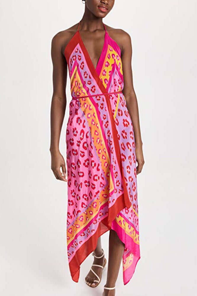 Bodycon one piece pink dress