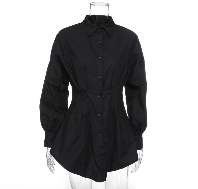 Women Sexy V Neck Long Shirts Female Ladies Long Sleeve Shirt Beach Dresses Elegant Sexy Party Blouse