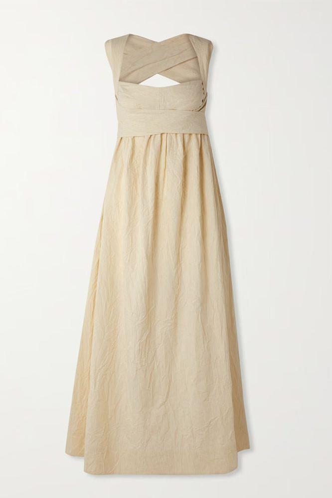 Summer cross wide loop wrap dress