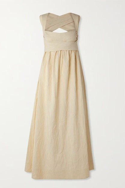 Summer cross wide loop wrap dress