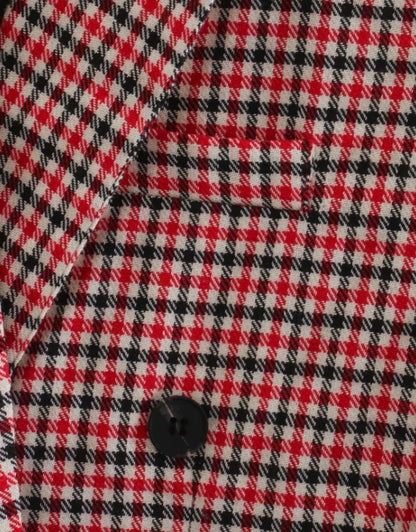 Fall women blazer jacket ladies tops office wear women korean plaid blazer vintage orange long blazer coat streetwear