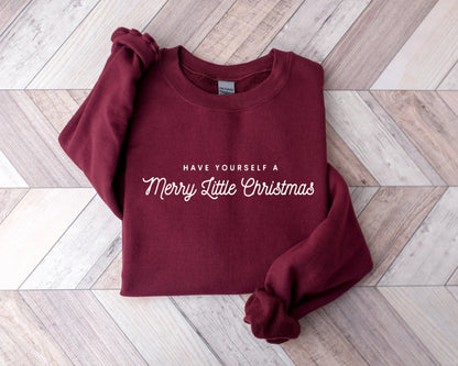 Merry Little Christmas Voguish Campus All-Match Female Hoodie Burgundy / S Hoodies-L