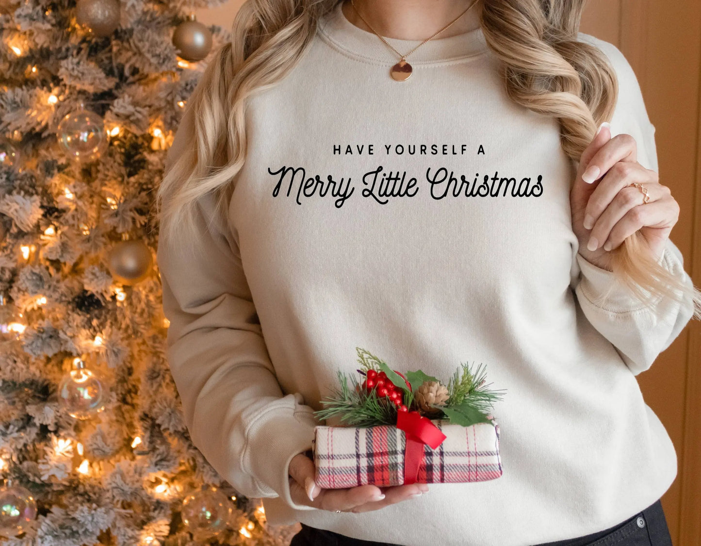 Merry Little Christmas Voguish Campus All-Match Female Hoodie Creamy-White / S Hoodies-L