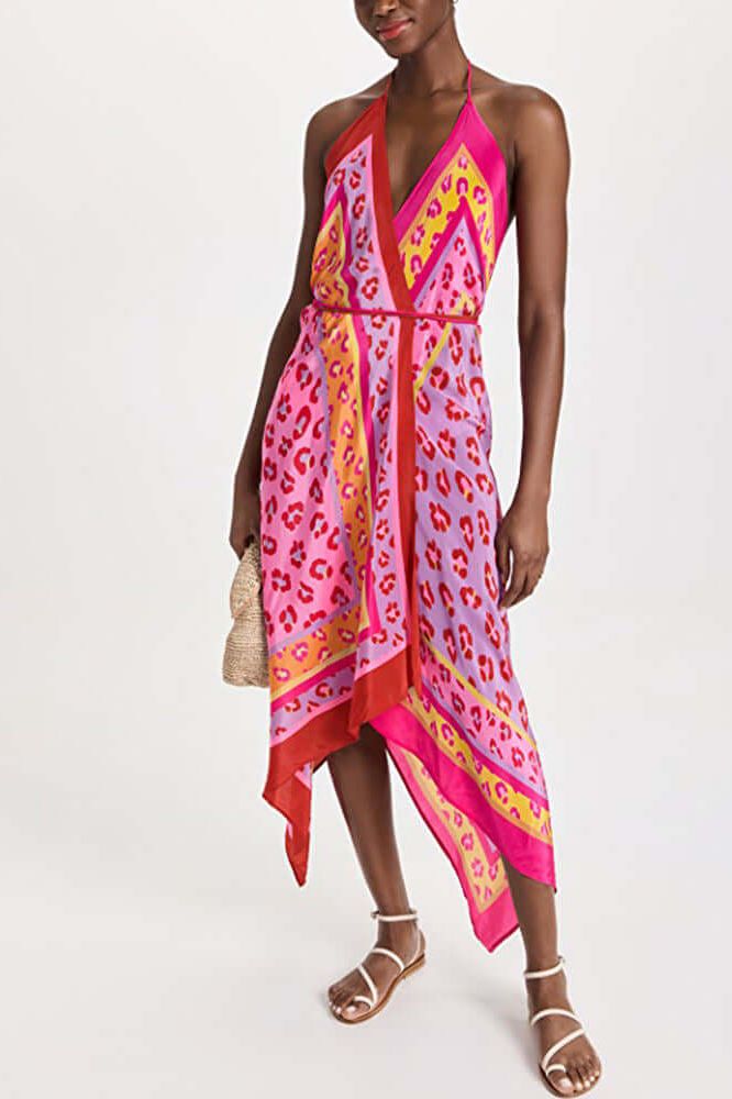 Bodycon one piece pink dress