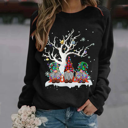 Oversize Workout Ugly Xmas Long Sleeve Christmas Hoodie Black / S Hoodies-L