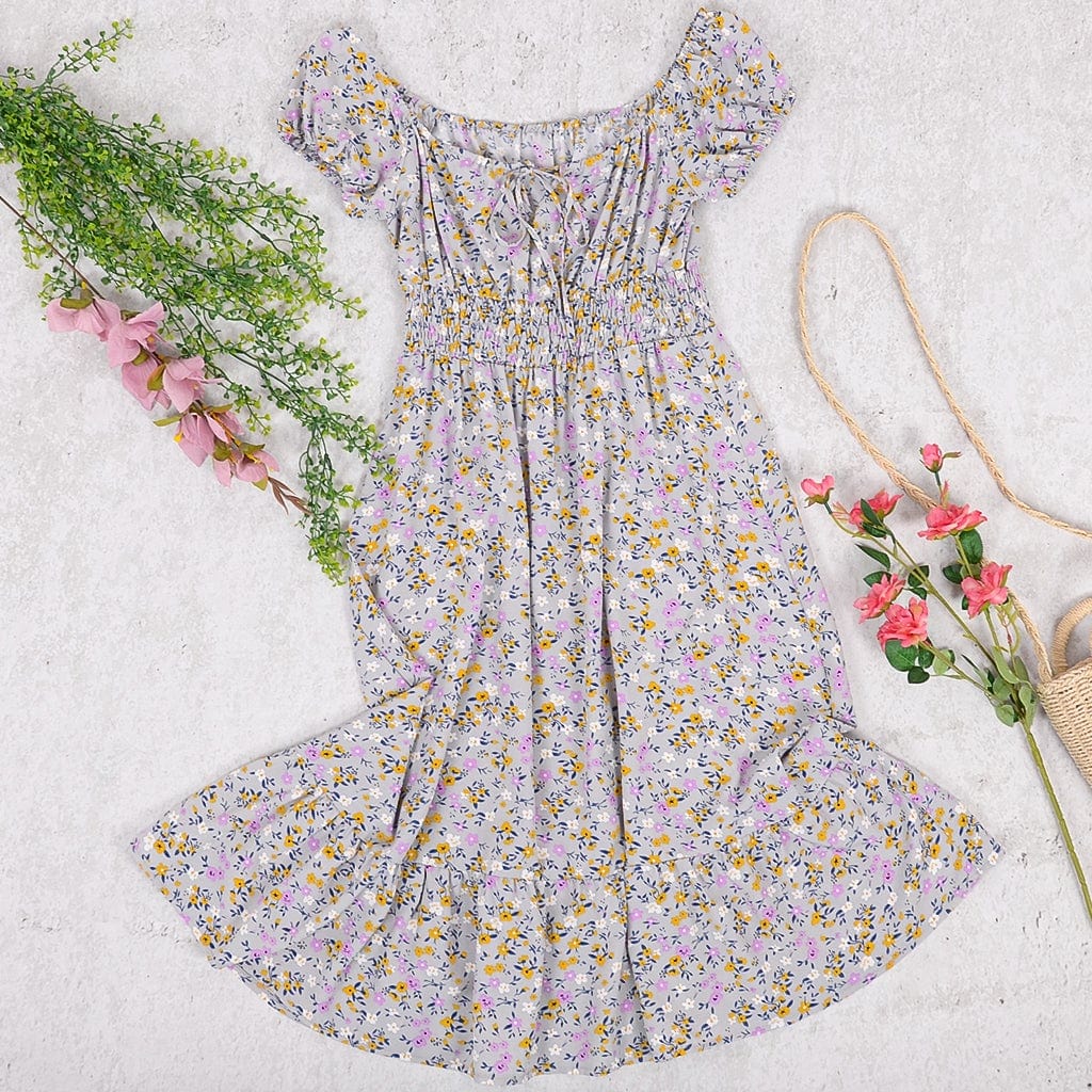 Waist Daisy Floral Dress