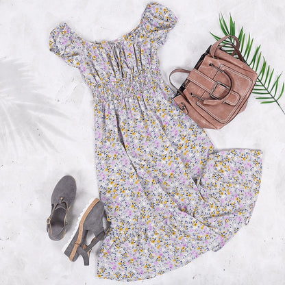 Waist Daisy Floral Dress