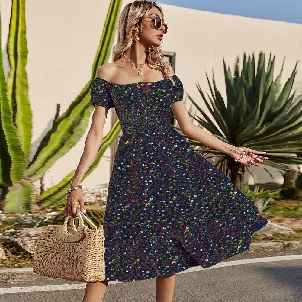 Waist Daisy Floral Dress