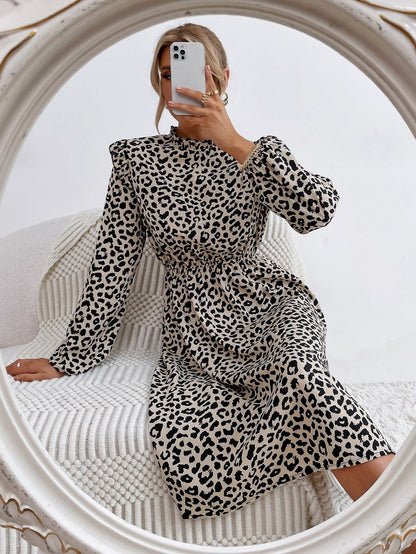 Back Leopard Print Dress