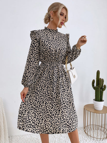 Back Leopard Print Dress