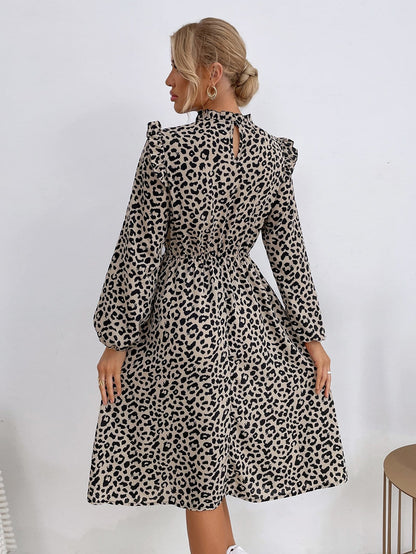 Back Leopard Print Dress