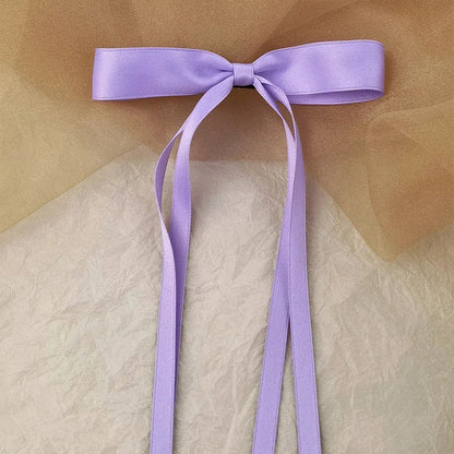 Sweet Solid Color Head Bow Headdress - Christmas Hair Accessory Purple Accessories-L