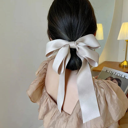 Korean Fabric Big Ribbon Back Head Headdress - Christmas Hair Accessory Accessories-L