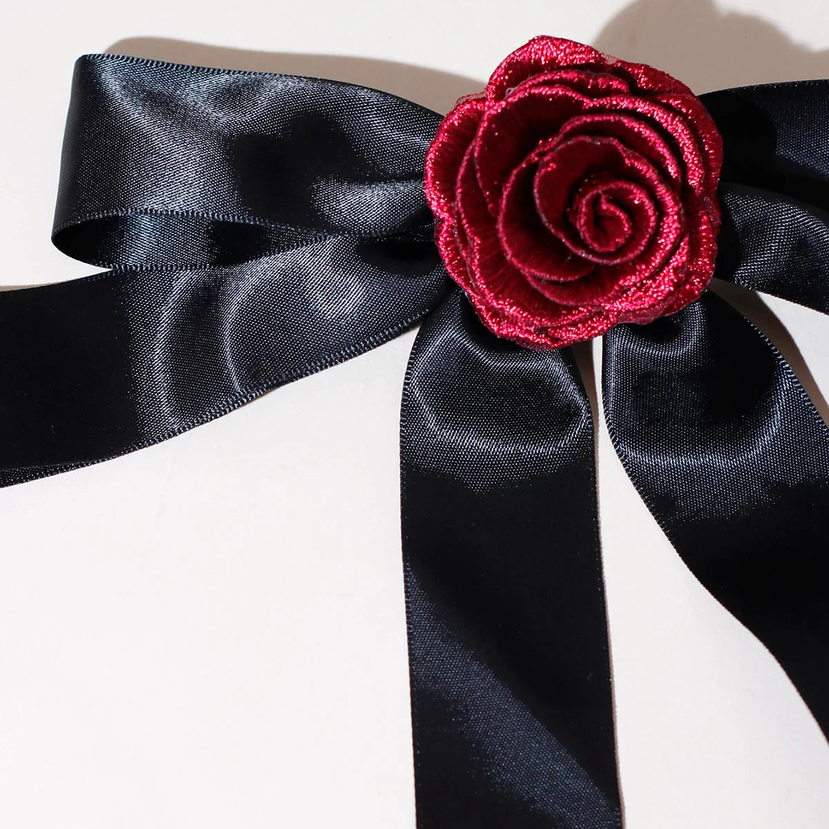 Rose Blossom Ribbon Spring Clip Hair Accessory Accessories-L