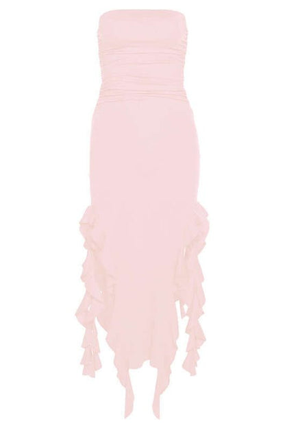 One-Shoulder Tube Top Hip-Wrapped Slim Dress