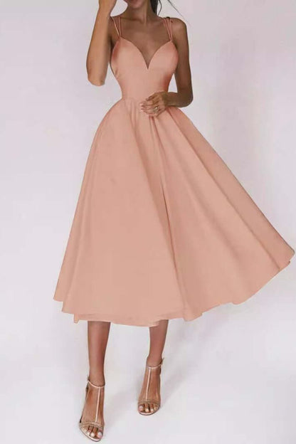 Suspender Swing Midi Dress