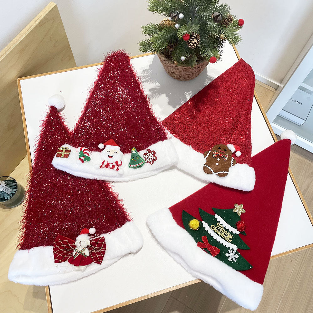 Plush Snowman Santa Soft Knit Christmas Hat