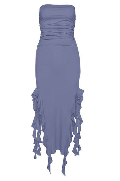 One-Shoulder Tube Top Hip-Wrapped Slim Dress