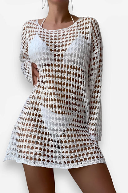 Bikini Cover-up Mesh Hollow Knitted dress