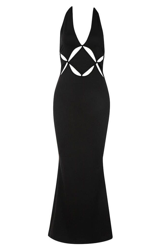 Hollowed out slim fit hip dress