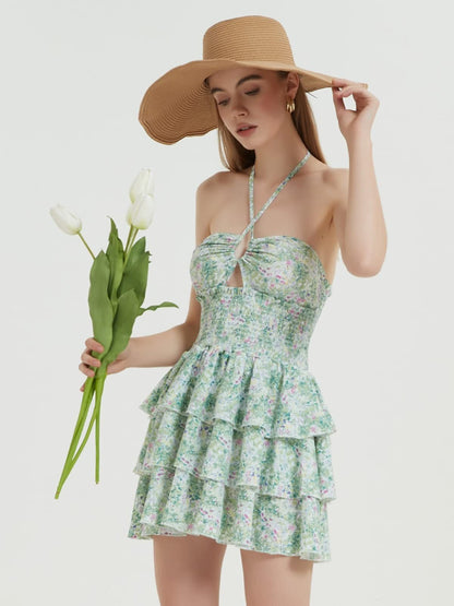 Strapless Waist Short Dress