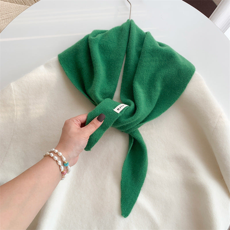 Wool Knitted Stripe Christmas Scarf