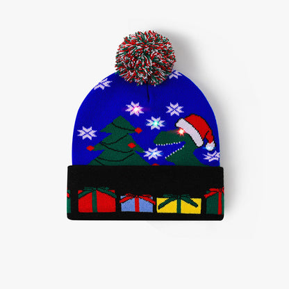 Light Up Tree Pattern Christmas Hat