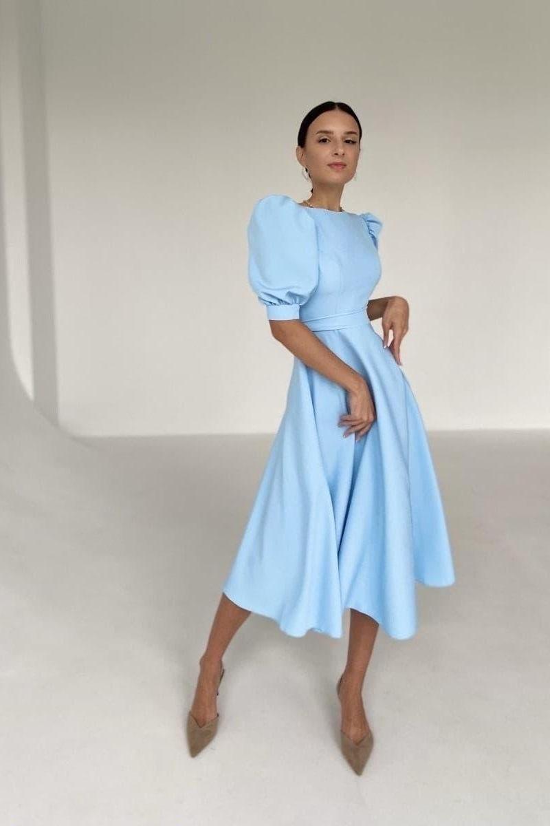 Backless high waist midi dress