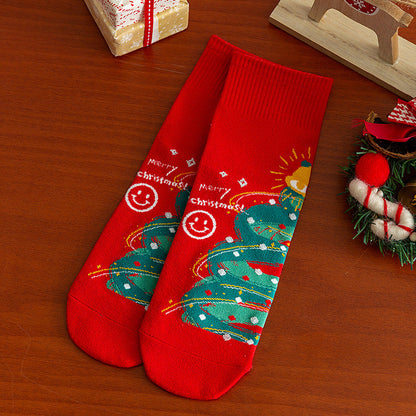 Cute Christmas Pattern Mid Calf Warm Christmas Socks