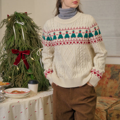 Christmas Tree Vintage Fair Isle Sweater